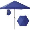 imageCROWN SHADES 9 Ft Patio Umbrella with AutoTilt ampamp Olefin Fabric  Patented 90 Edge Connection Windproof Outdoor Umbrella for Table Pool Beach Silky Crank SystemBlue