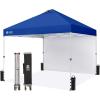 image:imageCROWN SHADES 10x10 Pop Up Canopy with 1 Side Wall  Beach Tent with One Push Setup  Outdoor Sun Shade for Events Parties Camping  Gazebo with STONGo Cover Bag BlueNavy Blue