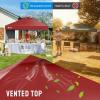 image:imageCROWN SHADES 10x10 Pop Up Canopy with 1 Side Wall  Beach Tent with One Push Setup  Outdoor Sun Shade for Events Parties Camping  Gazebo with STONGo Cover Bag BlueRed