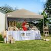 image:imageCROWN SHADES 10x10 Pop Up Canopy with 1 Side Wall  Beach Tent with One Push Setup  Outdoor Sun Shade for Events Parties Camping  Gazebo with STONGo Cover Bag BlueBeige