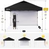 image:imageCROWN SHADES 10x10 Pop Up Canopy with 1 Side Wall  Beach Tent with One Push Setup  Outdoor Sun Shade for Events Parties Camping  Gazebo with STONGo Cover Bag BlueBlack