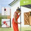 image:imageCROWN SHADES 10x10 Pop Up Canopy with 1 Side Wall  Beach Tent with One Push Setup  Outdoor Sun Shade for Events Parties Camping  Gazebo with STONGo Cover Bag BlueGreen