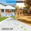 image:imageCROWN SHADES 10x10 Pop Up Canopy with 1 Side Wall  Beach Tent with One Push Setup  Outdoor Sun Shade for Events Parties Camping  Gazebo with STONGo Cover Bag BlueGrid White