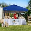 image:imageCROWN SHADES 10x10 Pop Up Canopy with 1 Side Wall  Beach Tent with One Push Setup  Outdoor Sun Shade for Events Parties Camping  Gazebo with STONGo Cover Bag BlueNavy Blue
