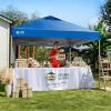 image:imageCROWN SHADES 10x10 Pop Up Canopy with 1 Side Wall  Beach Tent with One Push Setup  Outdoor Sun Shade for Events Parties Camping  Gazebo with STONGo Cover Bag BlueBlue