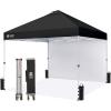 image:imageCROWN SHADES 10x10 Pop Up Canopy with 1 Side Wall  Beach Tent with One Push Setup  Outdoor Sun Shade for Events Parties Camping  Gazebo with STONGo Cover Bag BlueBlack
