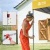 image:imageCROWN SHADES 10x10 Pop Up Canopy with 1 Side Wall  Beach Tent with One Push Setup  Outdoor Sun Shade for Events Parties Camping  Gazebo with STONGo Cover Bag BlueYellow