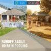 image:imageCROWN SHADES 10x10 Pop Up Canopy with 1 Side Wall  Beach Tent with One Push Setup  Outdoor Sun Shade for Events Parties Camping  Gazebo with STONGo Cover Bag BlueBeige