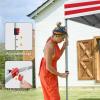 image:imageCROWN SHADES 10x10 Pop Up Canopy with 1 Side Wall  Beach Tent with One Push Setup  Outdoor Sun Shade for Events Parties Camping  Gazebo with STONGo Cover Bag BlueAmerican Flag