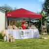 image:imageCROWN SHADES 10x10 Pop Up Canopy with 1 Side Wall  Beach Tent with One Push Setup  Outdoor Sun Shade for Events Parties Camping  Gazebo with STONGo Cover Bag BlueRed