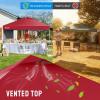 image:imageCROWN SHADES 10x10 Pop Up Canopy with 1 Side Wall  Beach Tent with One Push Setup  Outdoor Sun Shade for Events Parties Camping  Gazebo with STONGo Cover Bag BlueRed