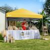 image:imageCROWN SHADES 10x10 Pop Up Canopy with 1 Side Wall  Beach Tent with One Push Setup  Outdoor Sun Shade for Events Parties Camping  Gazebo with STONGo Cover Bag BlueYellow