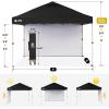 image:imageCROWN SHADES 10x10 Pop Up Canopy with 1 Side Wall  Beach Tent with One Push Setup  Outdoor Sun Shade for Events Parties Camping  Gazebo with STONGo Cover Bag BlueBlack