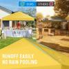 image:imageCROWN SHADES 10x10 Pop Up Canopy with 1 Side Wall  Beach Tent with One Push Setup  Outdoor Sun Shade for Events Parties Camping  Gazebo with STONGo Cover Bag BlueYellow