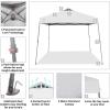 image:imageCROWN SHADES 9x9 Pop Up Canopy Tent Slanted Legs for Added Stability  Beach Tent Sun Shelter for Outdoor Shades  Canopy with 11x11 Base with Carry Bag White