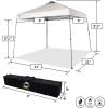 image:imageCROWN SHADES 9x9 Pop Up Canopy Tent Slanted Legs for Added Stability  Beach Tent Sun Shelter for Outdoor Shades  Canopy with 11x11 Base with Carry Bag White