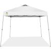 image:imageCROWN SHADES 9x9 Pop Up Canopy Tent Slanted Legs for Added Stability  Beach Tent Sun Shelter for Outdoor Shades  Canopy with 11x11 Base with Carry Bag White