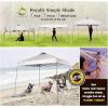 image:imageCROWN SHADES 9x9 Pop Up Canopy Tent Slanted Legs for Added Stability  Beach Tent Sun Shelter for Outdoor Shades  Canopy with 11x11 Base with Carry Bag White
