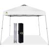 image:imageCROWN SHADES 9x9 Pop Up Canopy Tent Slanted Legs for Added Stability  Beach Tent Sun Shelter for Outdoor Shades  Canopy with 11x11 Base with Carry Bag White