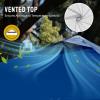 image:imageCROWN SHADES 10x10 Pop Up Canopy  Beach Tent with One Push Setup  Easy Outdoor Sun Shade for Events Parties Camping  Gazebo with STONGo Cover Bag Silver Coated Top Red StripsNavy Blue