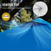 image:imageCROWN SHADES 10x10 Pop Up Canopy  Beach Tent with One Push Setup  Easy Outdoor Sun Shade for Events Parties Camping  Gazebo with STONGo Cover Bag Silver Coated Top Red StripsBlue