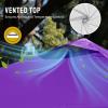 image:imageCROWN SHADES 10x10 Pop Up Canopy  Beach Tent with One Push Setup  Easy Outdoor Sun Shade for Events Parties Camping  Gazebo with STONGo Cover Bag Silver Coated Top Red StripsPurple