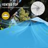 image:imageCROWN SHADES 10x10 Pop Up Canopy  Beach Tent with One Push Setup  Easy Outdoor Sun Shade for Events Parties Camping  Gazebo with STONGo Cover Bag Silver Coated Top Red StripsSky Blue