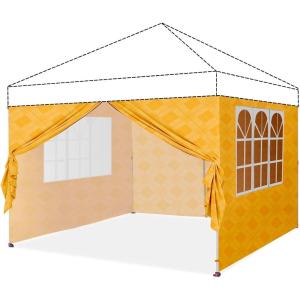 image:imageCROWN SHADES Custom Canopy Sidewalls  Compatible with All CROWN SHADES Frames 4 Pack4 Sidewalls with Window