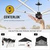 image:imageCROWN SHADES 10X10 Pop Up Canopy Outdoor Camping Canopy Tent 150D SilverCoated Fabric with 4 Sidewalls 4 Sand Bags Metal Frame WhiteBlack