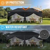 image:imageCROWN SHADES 10X10 Pop Up Canopy Outdoor Camping Canopy Tent 150D SilverCoated Fabric with 4 Sidewalls 4 Sand Bags Metal Frame BlackBlack
