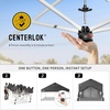image:imageCROWN SHADES 10X10 Pop Up Canopy Outdoor Camping Canopy Tent 150D SilverCoated Fabric with 4 Sidewalls 4 Sand Bags Metal Frame GrayGray