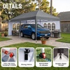 image:imageCROWN SHADES 10X10 Pop Up Canopy Outdoor Camping Canopy Tent 150D SilverCoated Fabric with 4 Sidewalls 4 Sand Bags Metal Frame GrayGray