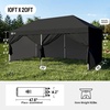 image:imageCROWN SHADES 10X20 Pop Up Canopy Commercial Outdoor Camping Tent 400D Fabric with 6 Sidewalls 6 Sand Bags StoN Go Bag GrayBlack