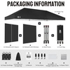 image:imageCROWN SHADES 10X20 Pop Up Canopy Commercial Outdoor Camping Tent 400D Fabric with 6 Sidewalls 6 Sand Bags StoN Go Bag GrayBlack