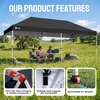 image:imageCROWN SHADES 10X20 Pop Up Canopy Commercial Outdoor Camping Tent 400D Fabric with 6 Sidewalls 6 Sand Bags StoN Go Bag GrayBlack