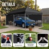 image:imageCROWN SHADES 10X20 Pop Up Canopy Commercial Outdoor Camping Tent 400D Fabric with 6 Sidewalls 6 Sand Bags StoN Go Bag GrayBlack