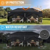 image:imageCROWN SHADES 10X20 Pop Up Canopy Commercial Outdoor Camping Tent 400D Fabric with 6 Sidewalls 6 Sand Bags StoN Go Bag GrayBlack