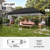image:imageCROWN SHADES 10X20 Pop Up Canopy Commercial Outdoor Camping Tent 400D Fabric with 6 Sidewalls 6 Sand Bags StoN Go Bag GrayBlack
