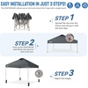 image:imageCROWN SHADES 10X20 Pop Up Canopy Commercial Outdoor Camping Tent 400D Fabric with 6 Sidewalls 6 Sand Bags StoN Go Bag GrayGray