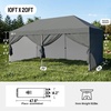 image:imageCROWN SHADES 10X20 Pop Up Canopy Commercial Outdoor Camping Tent 400D Fabric with 6 Sidewalls 6 Sand Bags StoN Go Bag GrayGray