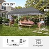 image:imageCROWN SHADES 10X20 Pop Up Canopy Commercial Outdoor Camping Tent 400D Fabric with 6 Sidewalls 6 Sand Bags StoN Go Bag GrayGray