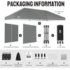 image:imageCROWN SHADES 10X20 Pop Up Canopy Commercial Outdoor Camping Tent 400D Fabric with 6 Sidewalls 6 Sand Bags StoN Go Bag GrayGray