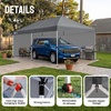image:imageCROWN SHADES 10X20 Pop Up Canopy Commercial Outdoor Camping Tent 400D Fabric with 6 Sidewalls 6 Sand Bags StoN Go Bag GrayGray