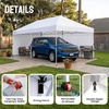 image:imageCROWN SHADES 10X20 Pop Up Canopy Commercial Outdoor Camping Tent 400D Fabric with 6 Sidewalls 6 Sand Bags StoN Go Bag GrayWhite
