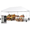 image:imageCROWN SHADES 10X20 Pop Up Canopy Commercial Outdoor Camping Tent 400D Fabric with 6 Sidewalls 6 Sand Bags StoN Go Bag GrayWhite