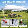 image:imageCROWN SHADES 10X20 Pop Up Canopy Commercial Outdoor Camping Tent 400D Fabric with 6 Sidewalls 6 Sand Bags StoN Go Bag GrayWhite