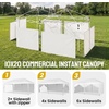 image:imageCROWN SHADES 10X20 Pop Up Canopy Commercial Outdoor Camping Tent 400D Fabric with 6 Sidewalls 6 Sand Bags StoN Go Bag GrayWhite