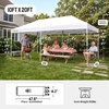 image:imageCROWN SHADES 10X20 Pop Up Canopy Commercial Outdoor Camping Tent 400D Fabric with 6 Sidewalls 6 Sand Bags StoN Go Bag GrayWhite