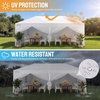 image:imageCROWN SHADES 10X20 Pop Up Canopy Commercial Outdoor Camping Tent 400D Fabric with 6 Sidewalls 6 Sand Bags StoN Go Bag GrayWhite