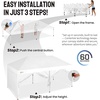 image:imageCROWN SHADES 10X20 Pop Up Canopy Commercial Outdoor Camping Tent 400D Fabric with 6 Sidewalls 6 Sand Bags StoN Go Bag GrayWhite